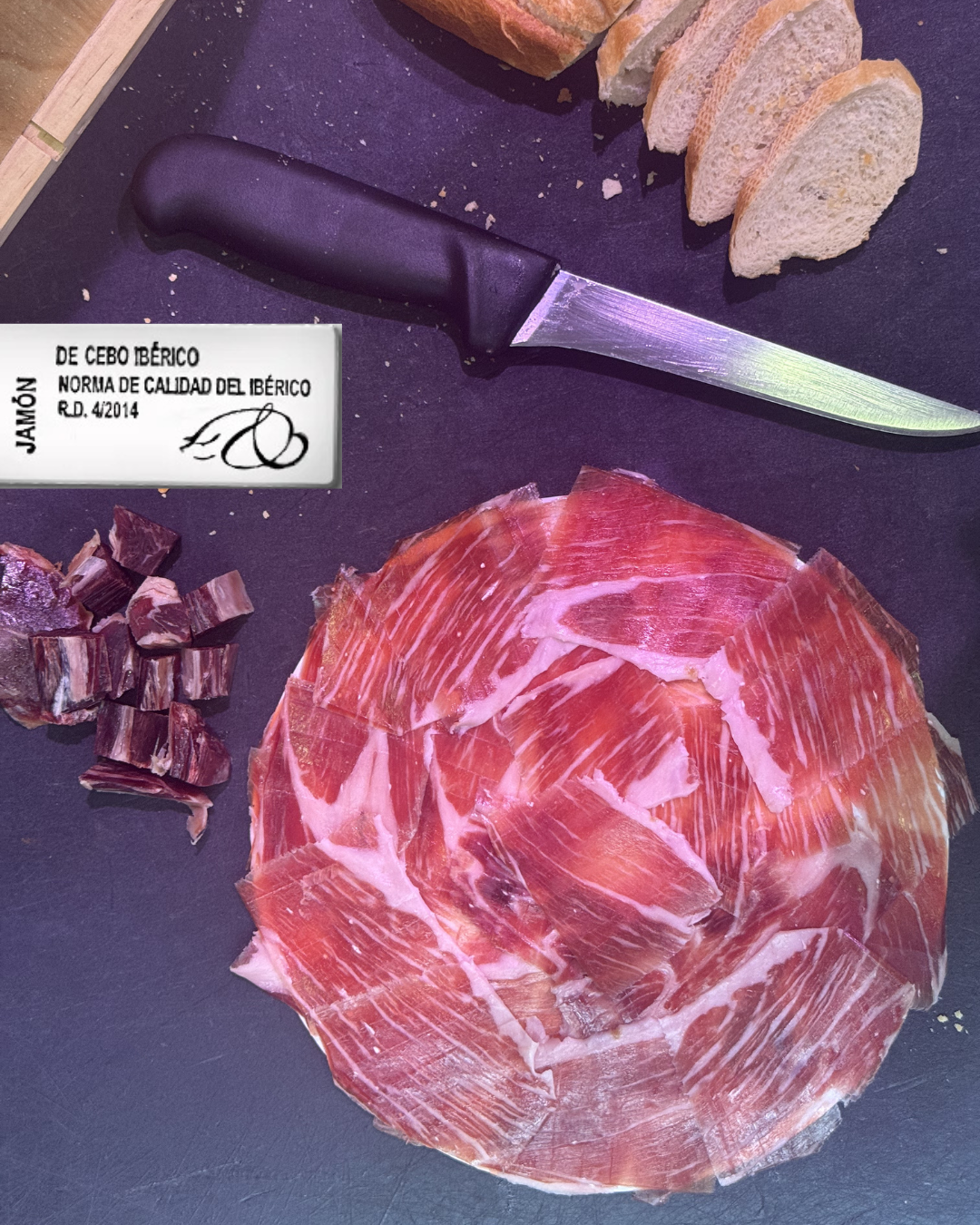 JAMÓN IBÉRICO DE CEBO 50% RAZA IBÉRICA SOBRE DE 100GR